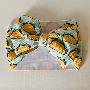 5/$25 Huge Taco Bow Headwrap Headband